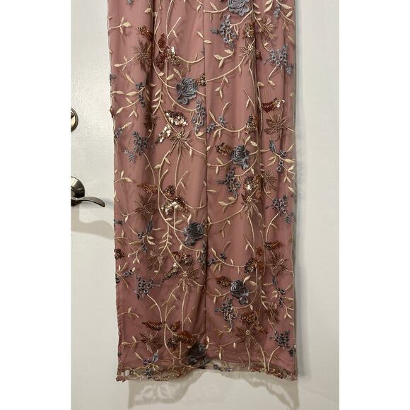 JS Collections Daphne Embroidered Flutter-Sleeve Gown Blush Multi Size 8 NWT - Picture 16 of 16
